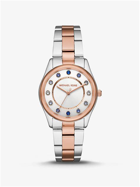 michael kors colette two tone watch|Michael Kors Colette Purple Dial Two.